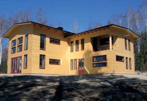 Funkisvilla med limträstockar